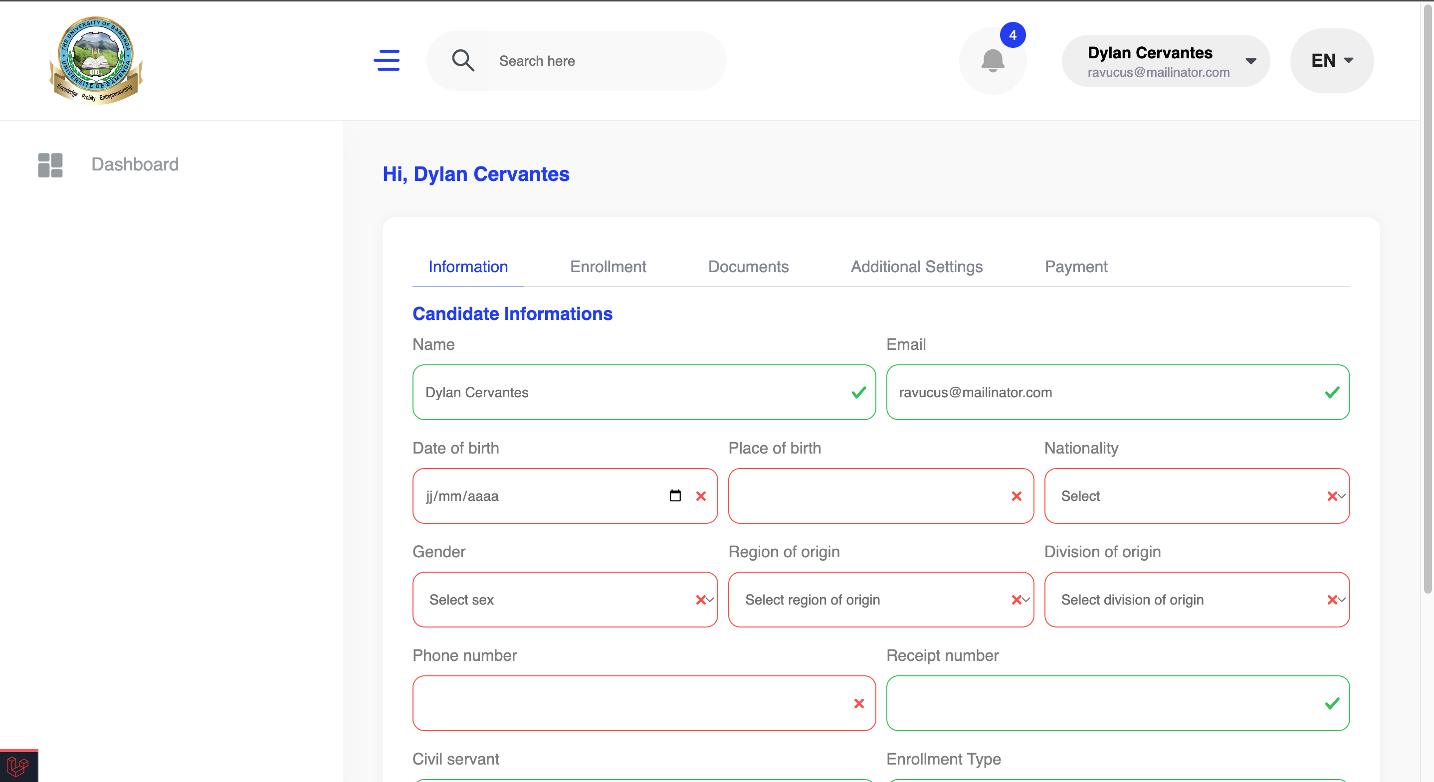 School Platform for Universities